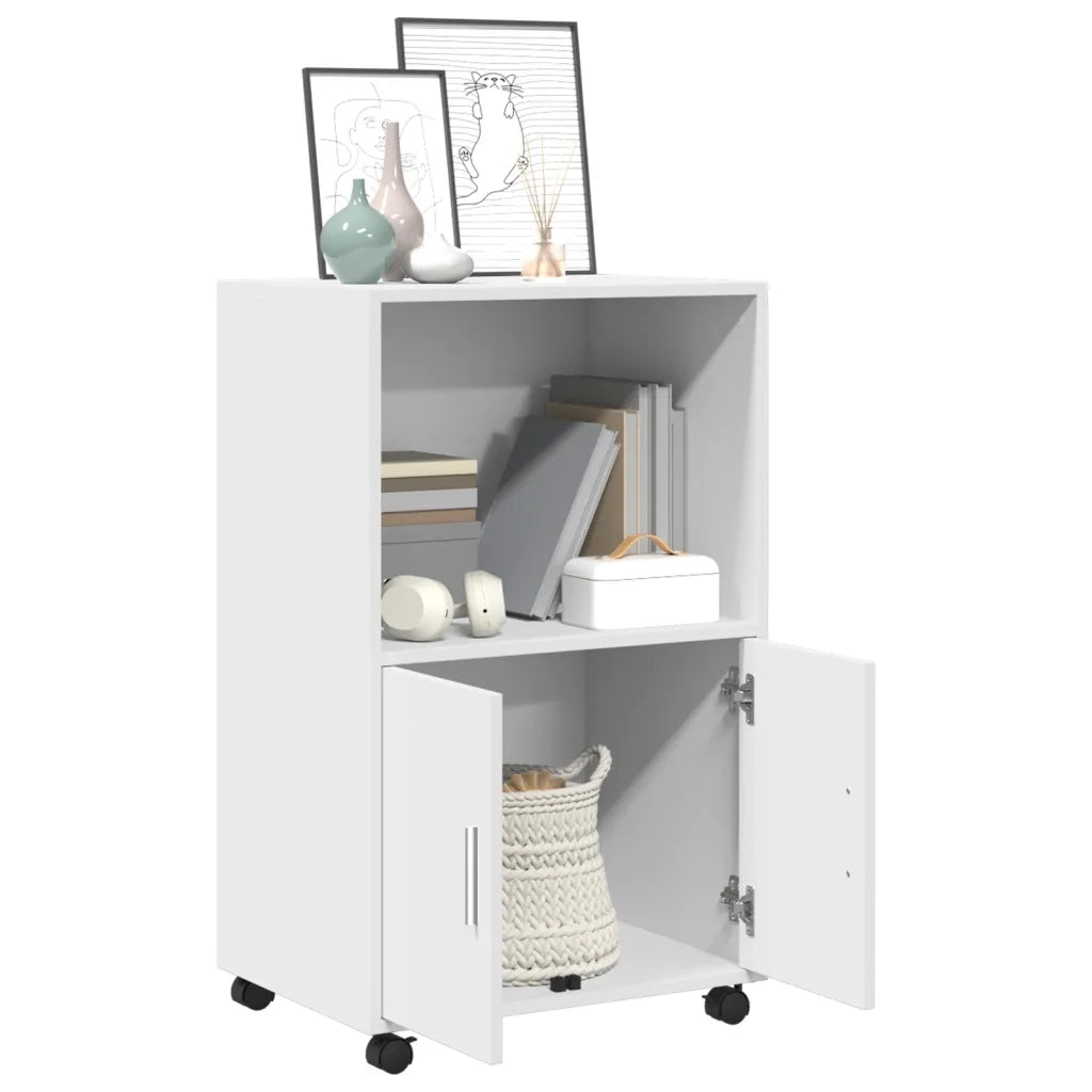 Mobile con Ruote Bianco 55x40x91 cm in Truciolato CFW8548990