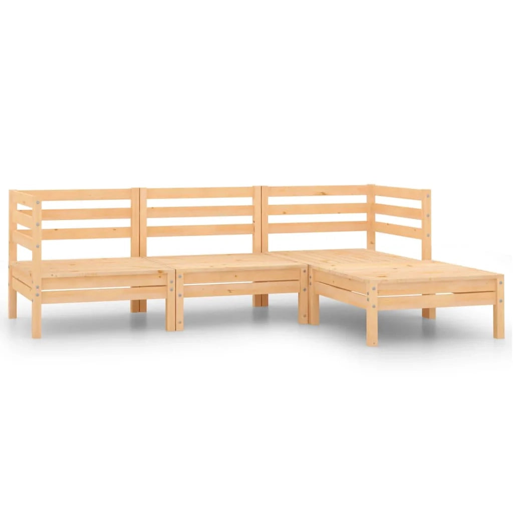 Set di mobili da giardino mobili da esterno 4 pezzi legno massello di pino 02_0016235