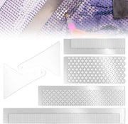 Pittura a diamanti rettificatrice da 4 pezzi e set di correzione pittura a diamanti da 2 pezzi fiori di prugno rettificatrice pittura a diamanti a forma rotonda e quadrata set fatto di acciaio inossidabile 400, 599, 699, 800