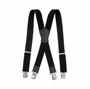 Elastici adattivi extra resistenti, 4 clip robuste, adatti a entrambi i sessi, disegno a X e cinturini di spalla extra larghi, clip da 3,8 cm con chiusura magnetica, colore nero purissimo.