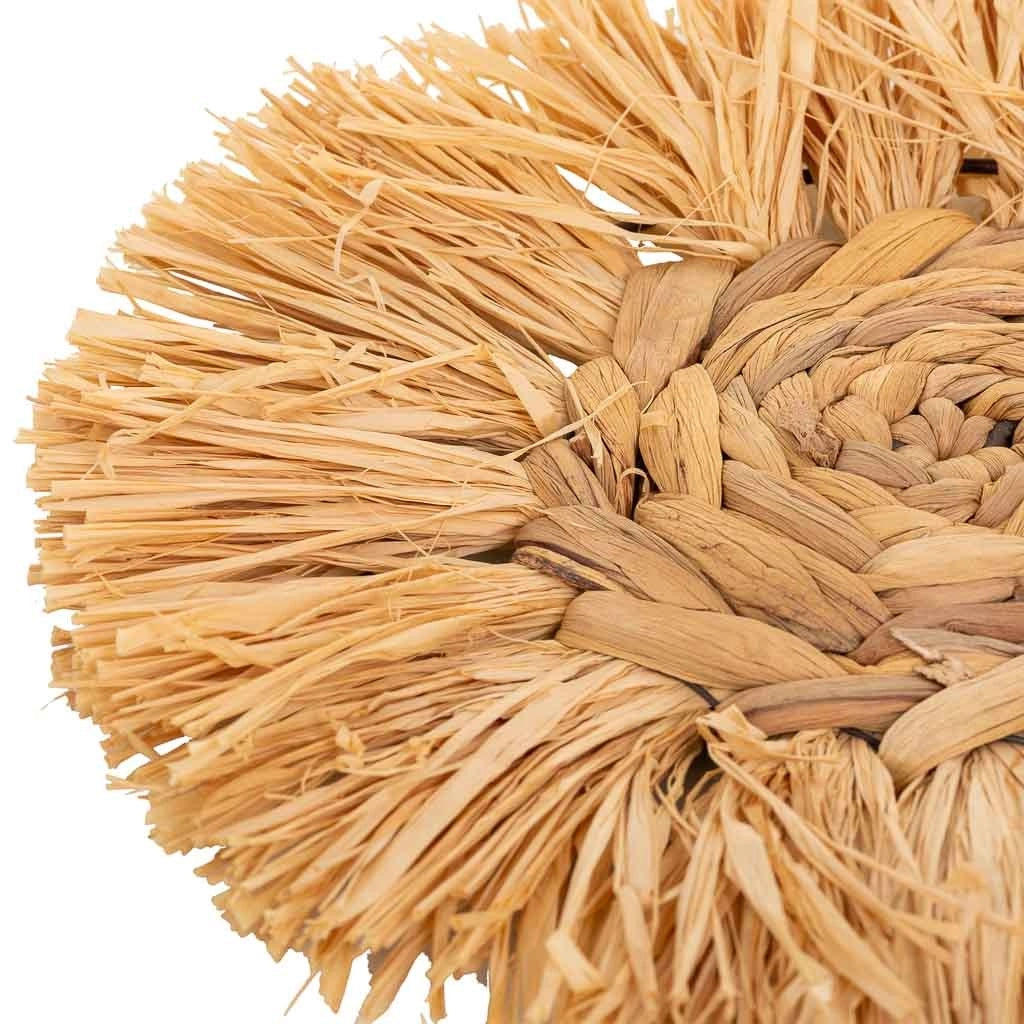 Figura decorazione murale in fibra naturale marrone d27x02h