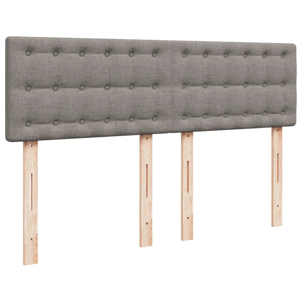 vidaXL Giroletto a Molle con Materasso Tortora 140x190 cm in Tessuto