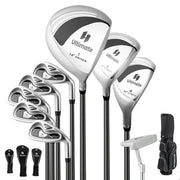 Set completo di mazze da golf per destrimani da donna con borsa da trasporto, Set di mazze da golf portatile Nero-Golf