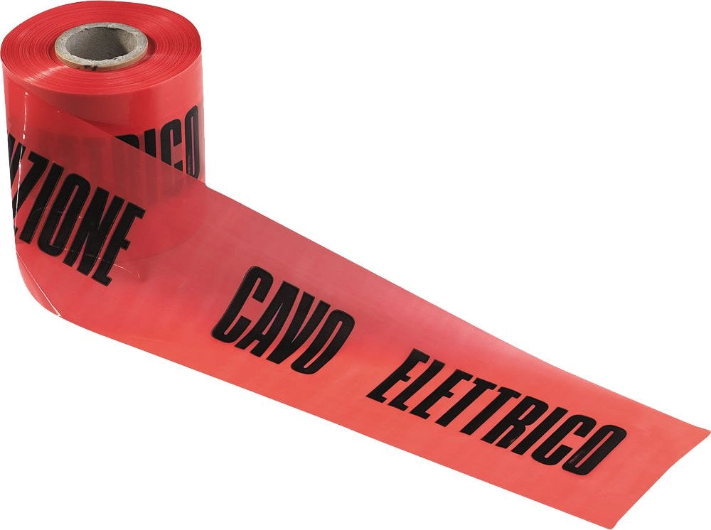 NASTRO SEGNALETICO 'ATTENZIONE CAVO ELETTRICO' cm 10x200 mt
