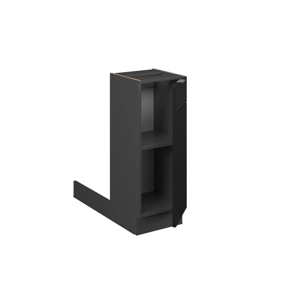 Isola cucina Fame-Line Nero rigato/Antracite 30 cm senza piano di lavoro Vicco