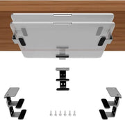 Supporto laptop - Supporto per MacBook Air Pro a doppia altezza in alluminio con base anti-schegge in silicone - argento