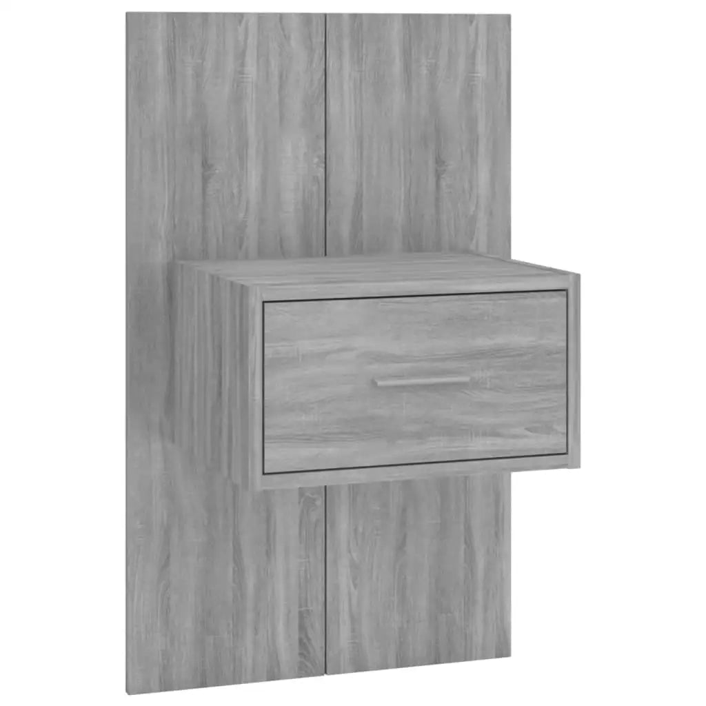 Testiera Letto con Comodini in Legno Multistrato Grigio Sonoma 3115682