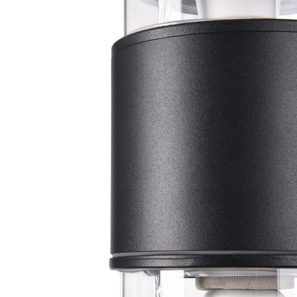 Maytoni Lampada da parete moderna Bronx 2 luci E27 IP54 nero alluminio