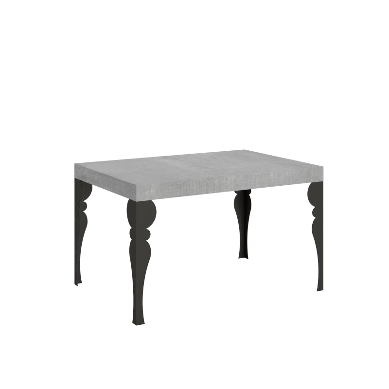 Tavolo allungabile 90x140/244 cm Paxon telaio Antracite - Cemento