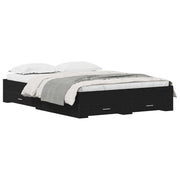 Letto matrimoniale | Letto per adulti | Struttura del letto Rovere Nero 160 x 200 cm Legno multistrato