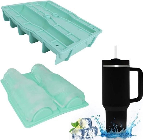 Forma per cubetti di ghiaccio in silicone per tazza da 100 ml - con coperchio - BPA-free - forma per cubetti di ghiaccio sicura - con coperchio - 100 ml