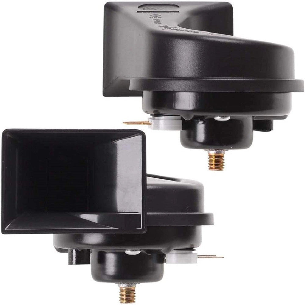 Trade Shop - Kit 2 Pz Doppio Tono Clacson Corno Di Segnalazione Universale Auto Camion Moto -