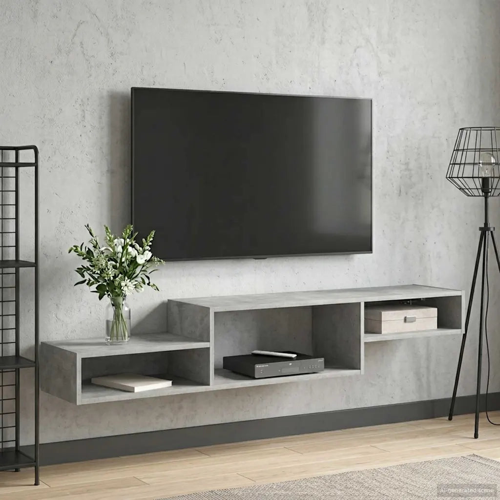 Mobile TV da Parete A parete Grigio Cemento 150 x 28 x 26 cm