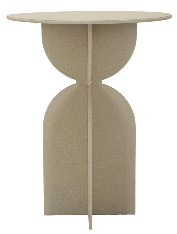 Tavolinetto Dune Ø45x58 cm in Ferro Crema