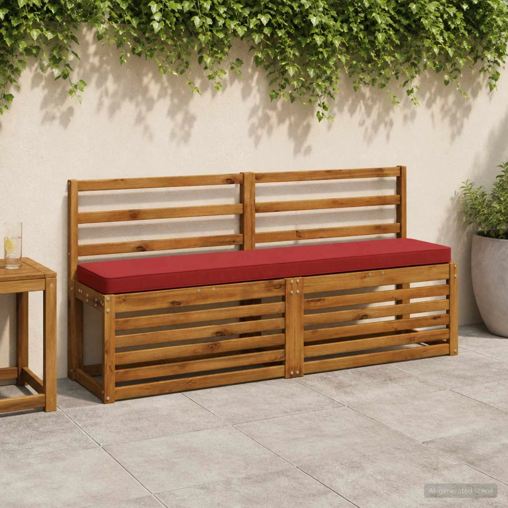 Cuscino per Panchina a 1 Pezzo VUGHT 100% Poliestere Rosso Vino 950702