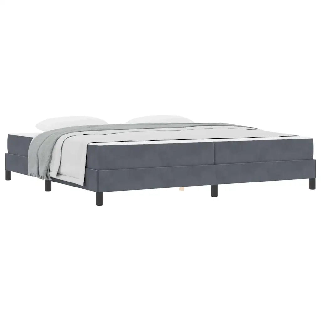 vidaXL Letto box spring con materasso Grigio scuro 200 x 200 cm