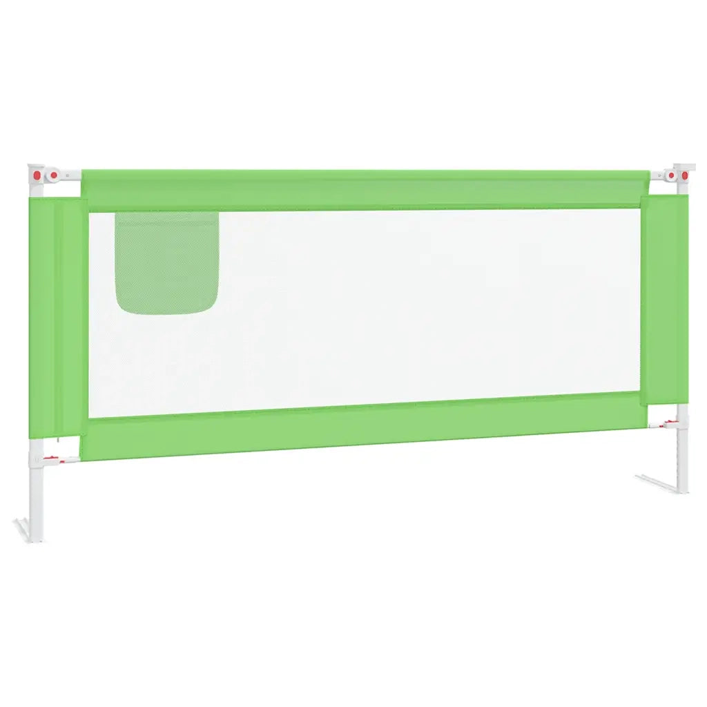 Sponda Letto di Sicurezza per Bambini Verde 190x25cm in Tessuto CFW9410000