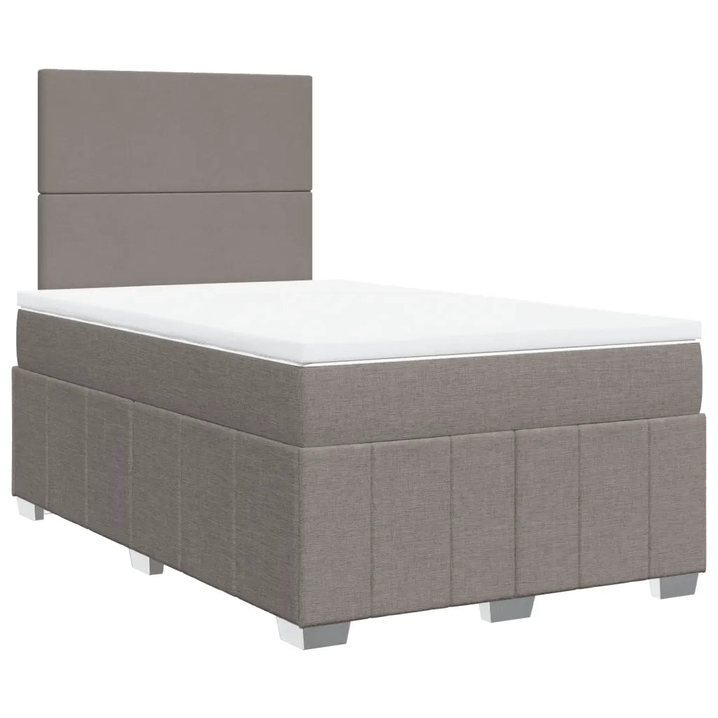 Giroletto a Molle con Materasso Tortora 120x190 cm in Tessuto