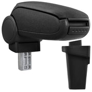 [pro.tec] Bracciolo centrale - Poggiabraccio con vano portaoggetti - imbottito - in tessuto - nero - Ford Focus 3. Generation