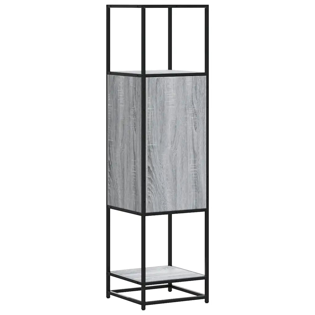 Credenza-Buffet-Armadio da cucina Grigio Sonoma 35,5x35x139 cm Legno Multistrato Metallo 724840