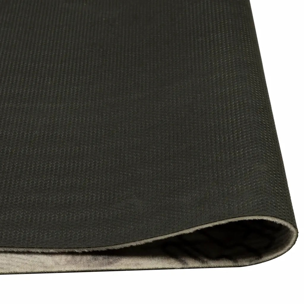 Tappeto da Cucina Lavabile Grigio Caffè 45x150 cm in Velluto 4005581