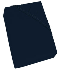 Lenzuolo Sotto con Angoli ed Elastico Tinta Unita Blu Scuro Matrimoniale Maxy