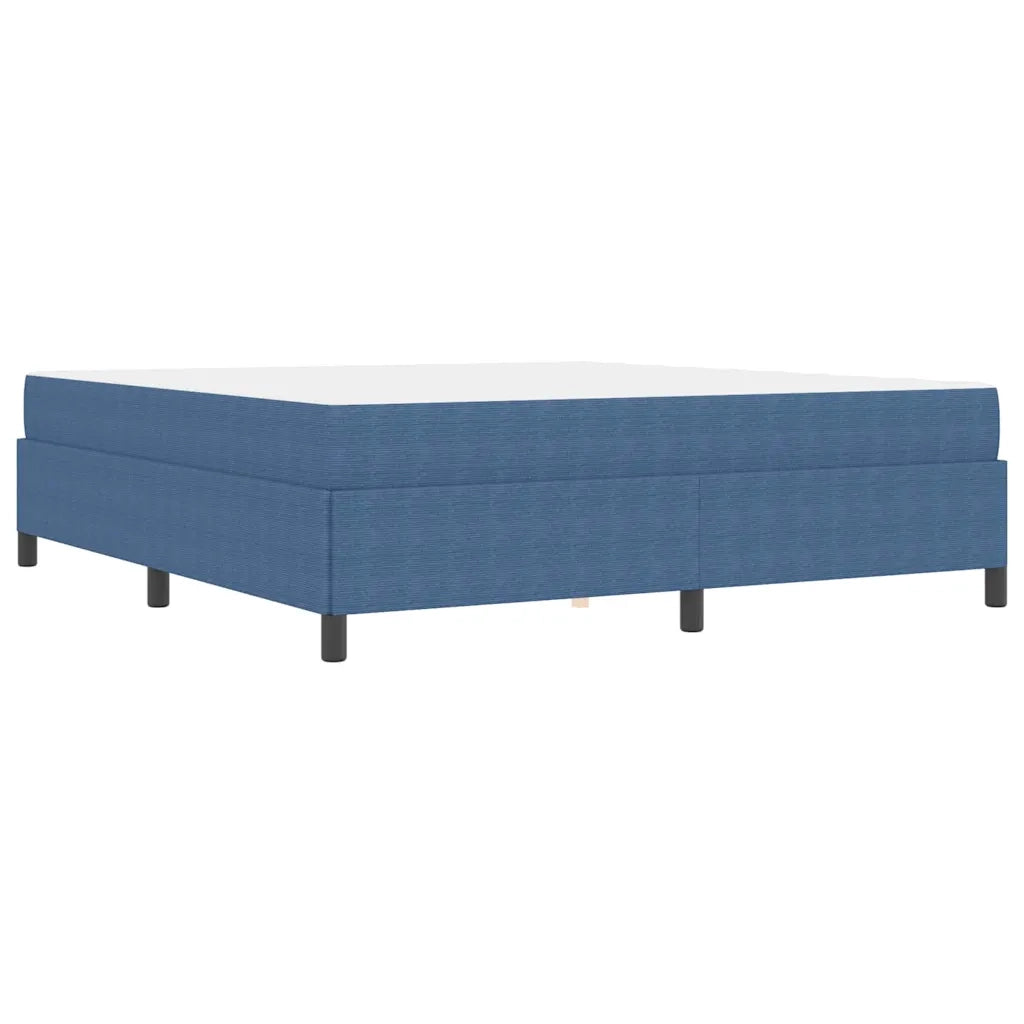Struttura del letto con materasso Blu 180 x 200 cm Tessuto