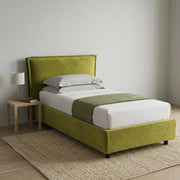 Brusson, Letto Singolo Sfoderabile Made in Italy, Verde