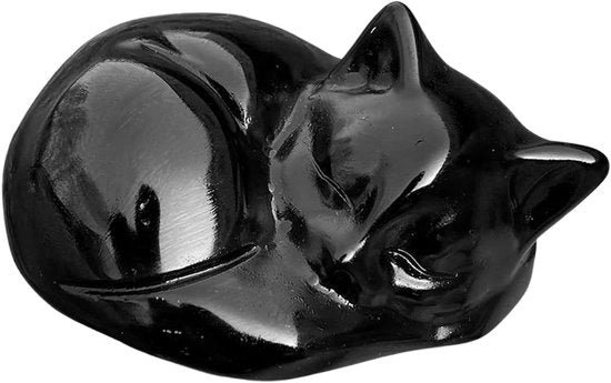 Statua di gatto in ossidiana nera Plus, decorazione per la guarigione, dono, decorazione da polire, pietra preziosa, arredamento ufficio, codice prodotto 123456, modello 7890, dimensioni 10x5x3 cm, peso 0,5 kg, materiale ossidiana nera.