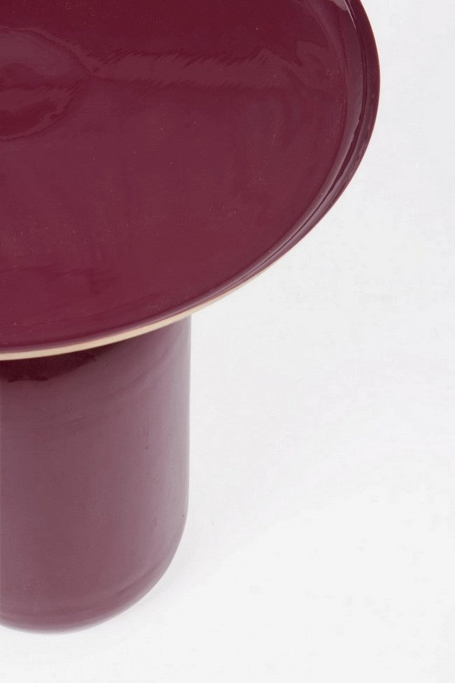 Tavolino Nalima Burgundy D40.5 Rotondo in Metallo