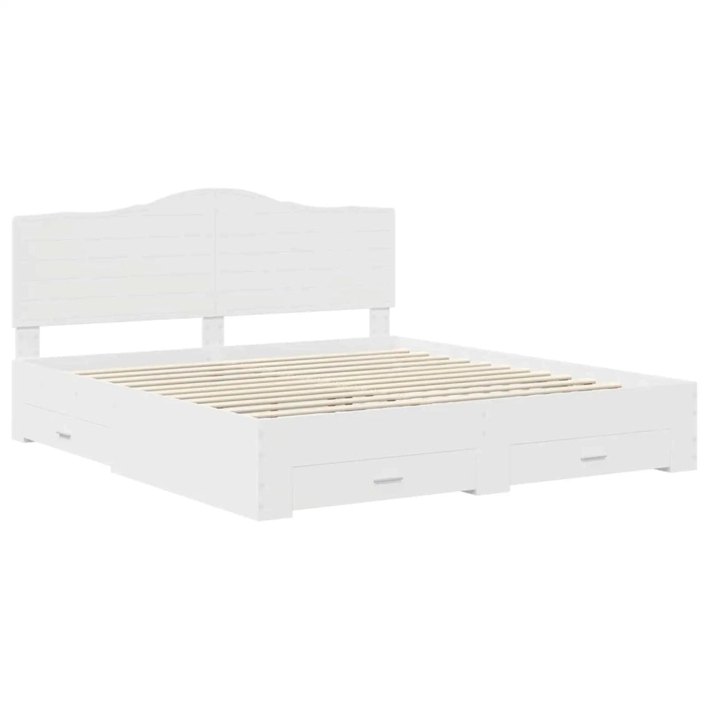 Struttura del letto Bianco 180 x 200 cm Legno multistrato