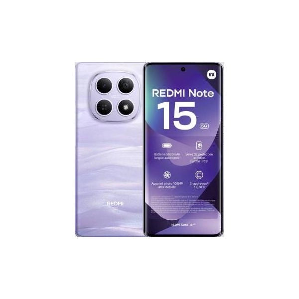 Xiaomi redmi note 15 8+256gb 6.77 5g mist purple wind3 - 8032325394184