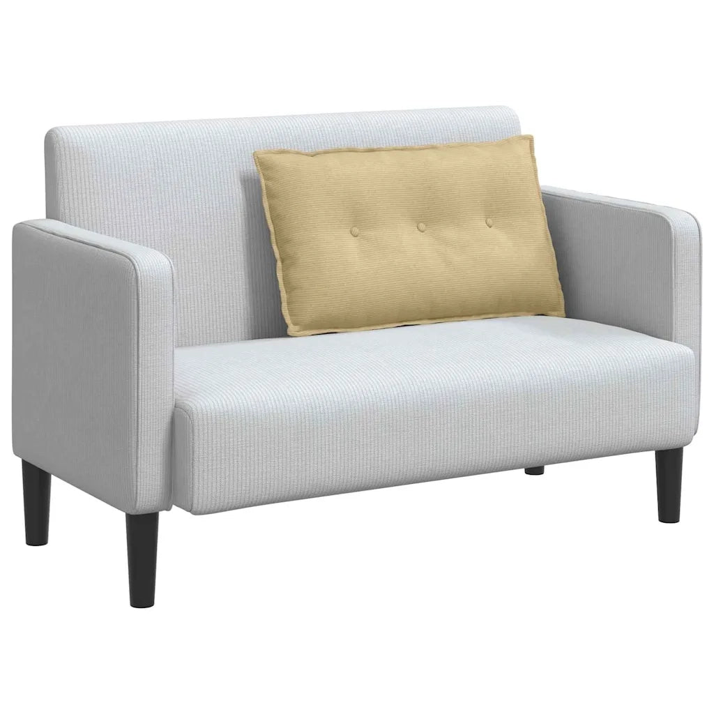 Cuscino per Schiena | Cuscino dorsale Grigio Verde 80 x 50 cm Tessuto in Cords
