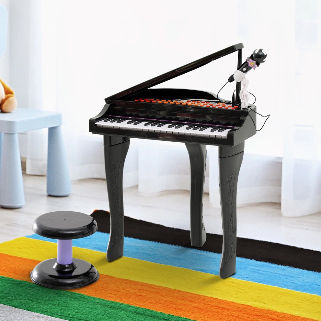 Piano per Bambini con Microfono e LED ¨C Minimal ¨C Nero