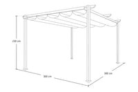 Gazebo pergola da giardino 3x3 - Havana - GAPE11HA-3.3