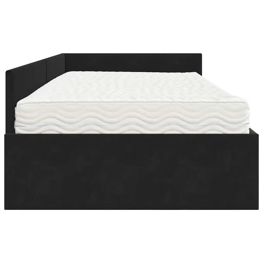 Struttura Letto Angolare con Materasso 2 pz-Giroletto con materasso Grigio Velluto 521290