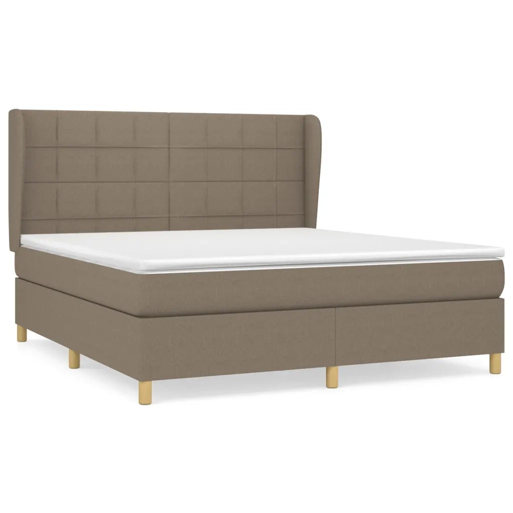 Giroletto a Molle con Materasso Tortora 160x200 cm in Tessuto 3128537