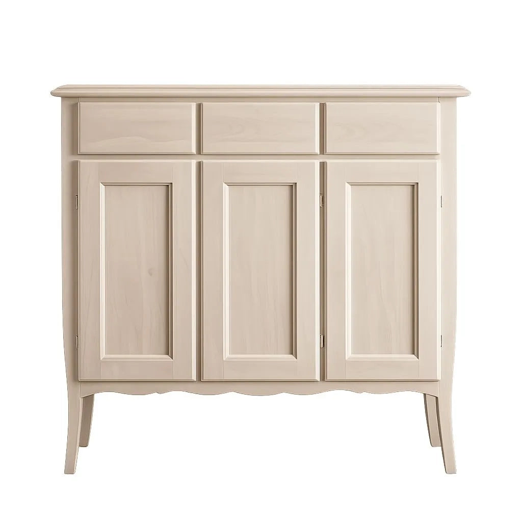 Madia grezza in legno 3 ante 3 cassetti l.105 p.42 h.101 (3085) - Mobili 2G