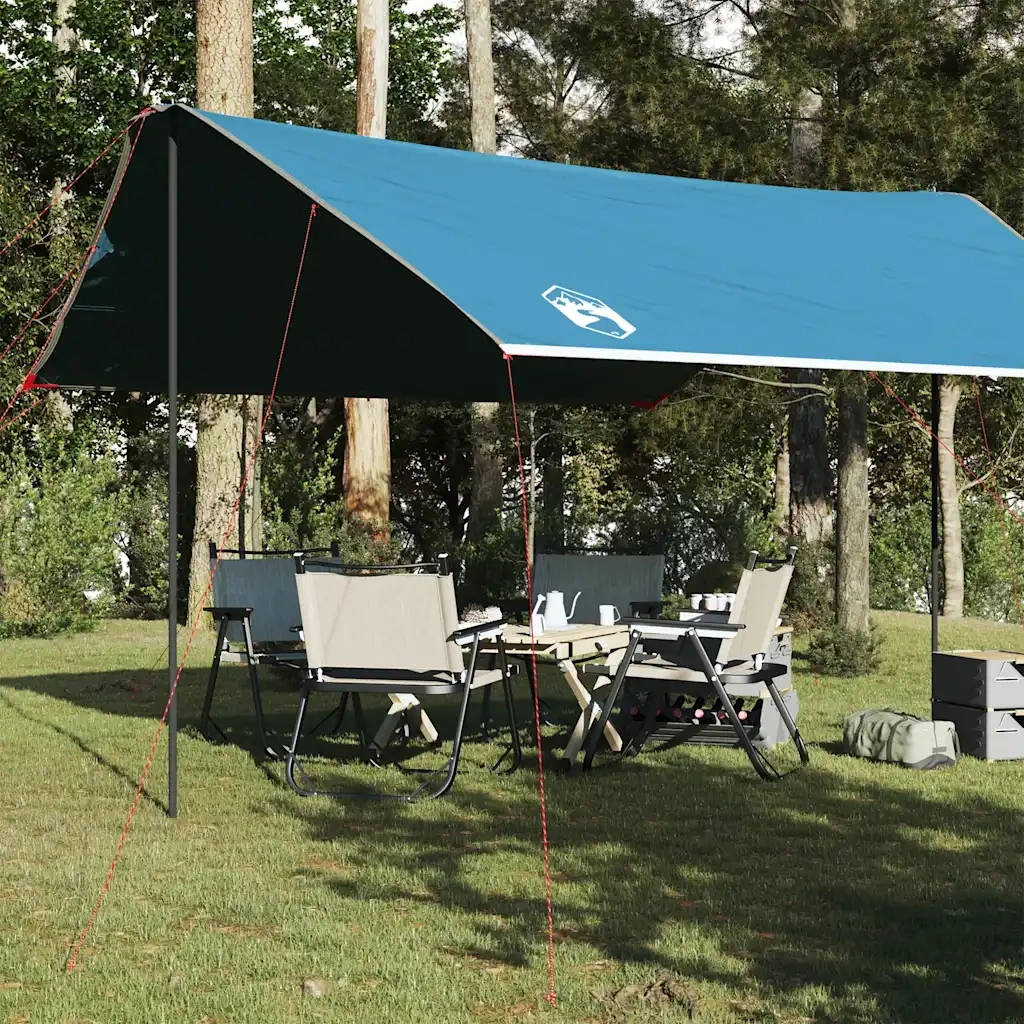 Telone da campeggio | Tenda da campo Blu 460x305x210 cm Impermeabile