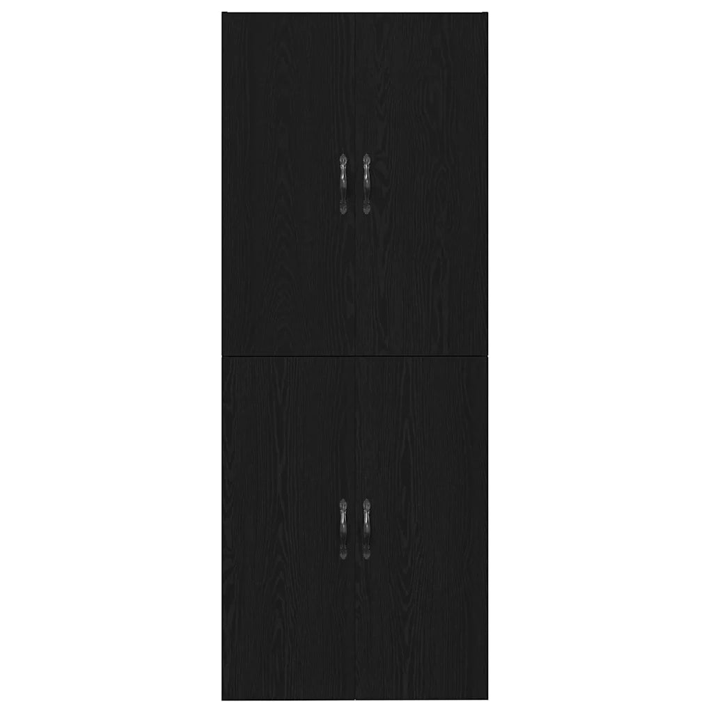 Mobiletto a muro 2 pcs Rovere Nero 69,5 x 34 x 90 cm 3333101