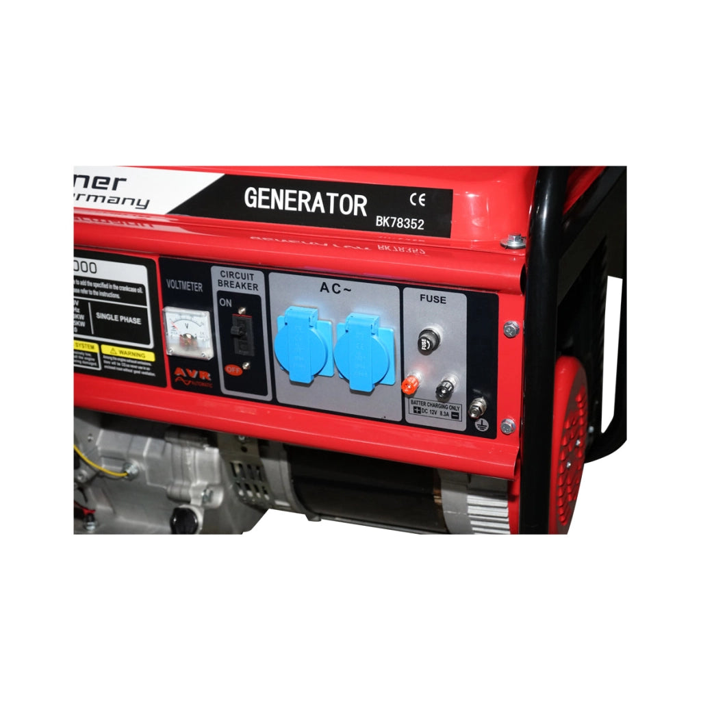 Generatore elettrico a benzina 220V 7,5KW 50Hz, 17HP avviamento a strappo Breckner Germany