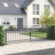 Cancello per recinzione Assen Grigio 301 x 224.5 cm Acciaio 42008942