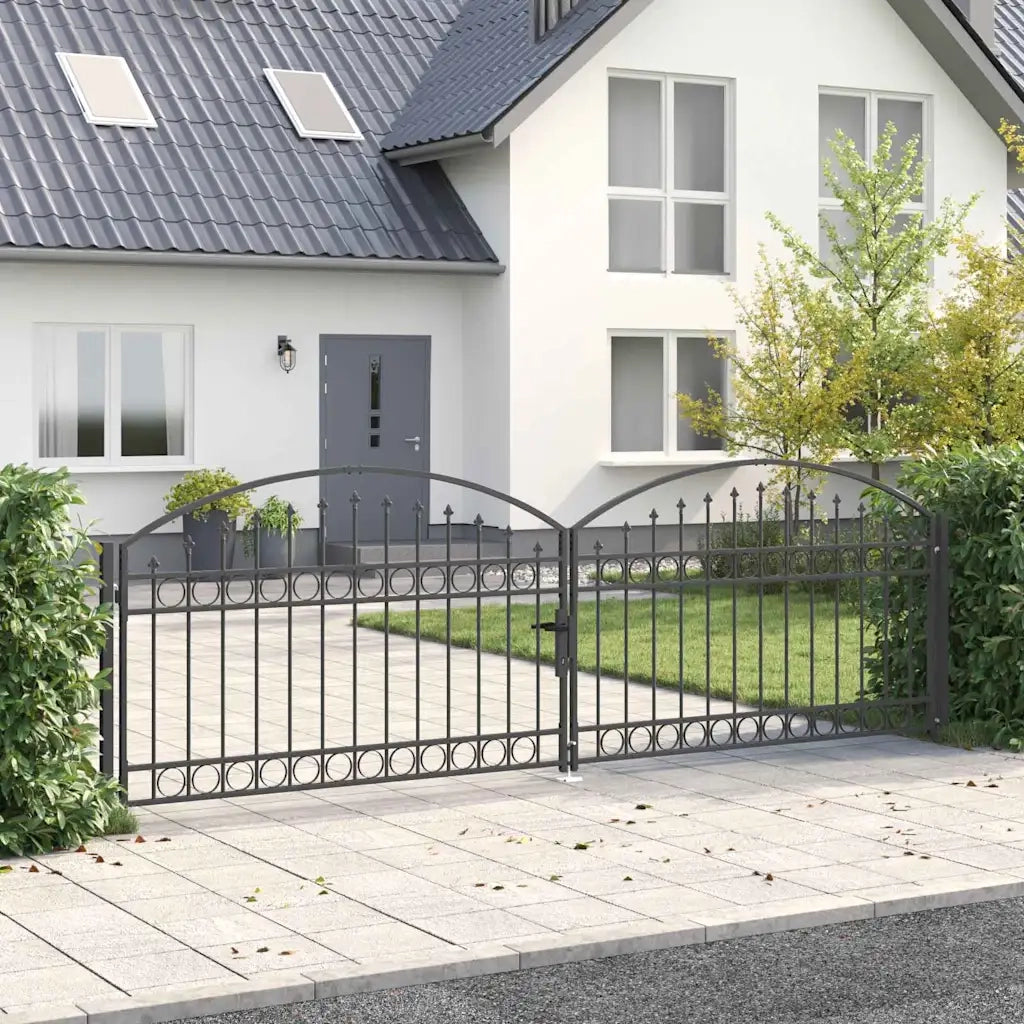 Cancello per recinzione Assen Grigio 301 x 224.5 cm Acciaio 42008942