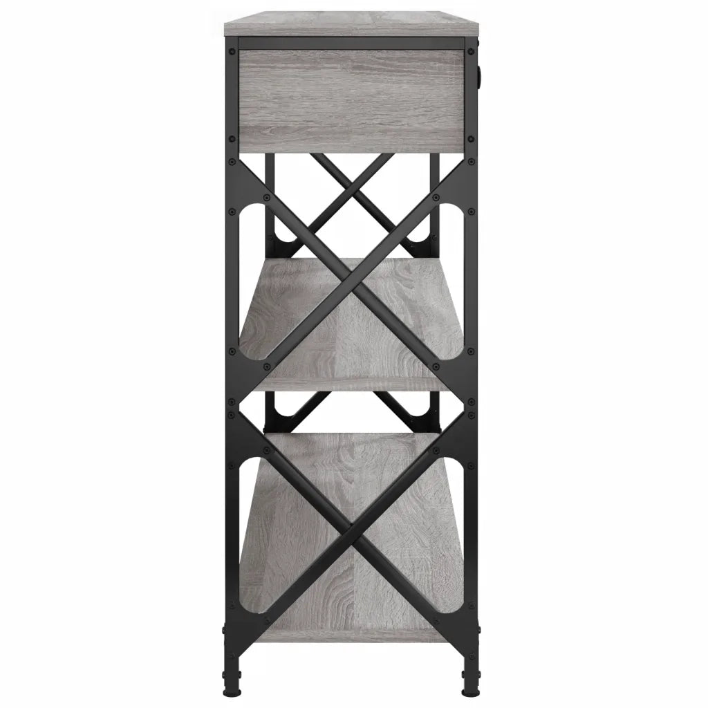 Tavolo Consolle | Tavolo d'Ingresso Grigio Sonoma 100x28x75 cm in Legno Multistrato