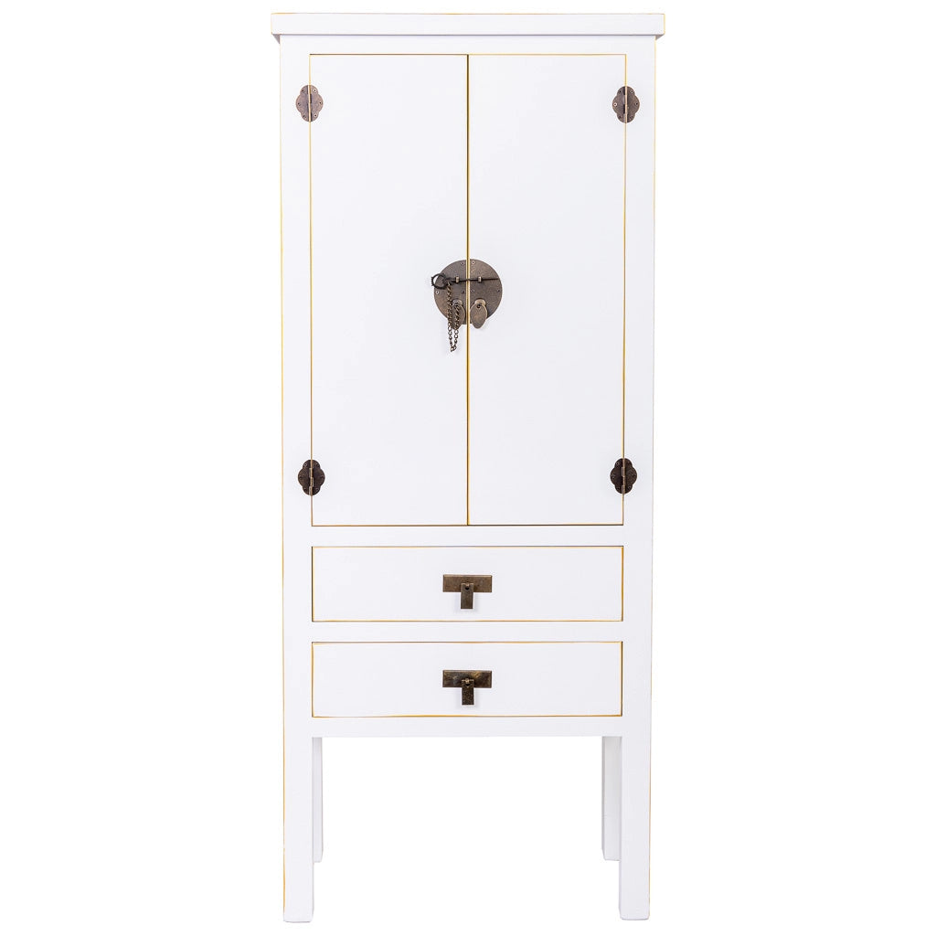 Armadio in legno con 2 cassetti e 2 porta 60x30x142h cm