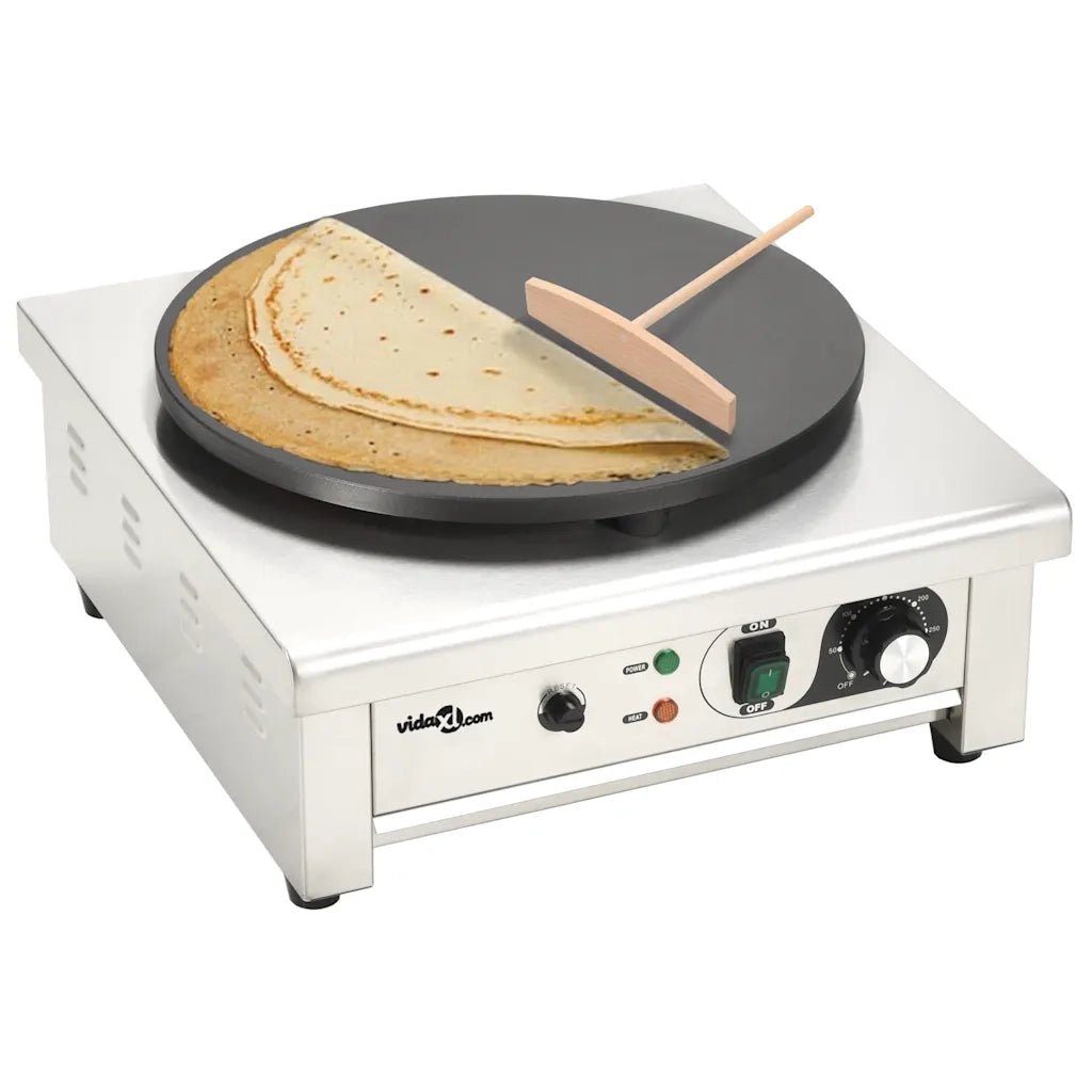 Piastra Elettrica per Crepes con Vassoio Estraibile 40 cm 3000 W cod mxl 44319