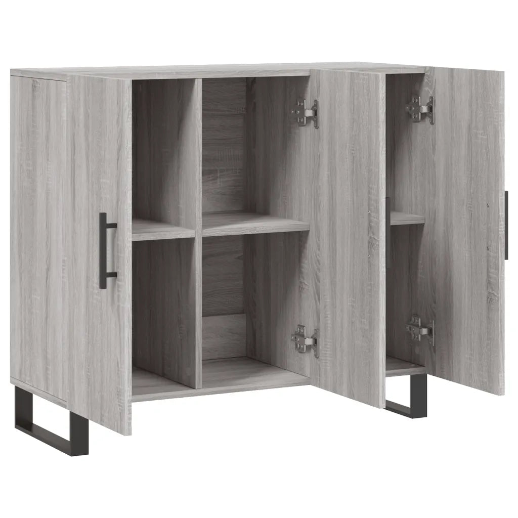 Credenza-Buffet-Armadio da cucina Grigio Sonoma 90x34x80 cm in Legno Multistrato 453351