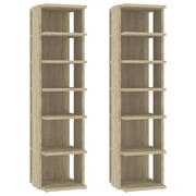 Scarpiere 2 pz | Mobile per scarpe Rovere sonoma 27,5x27x102 cm