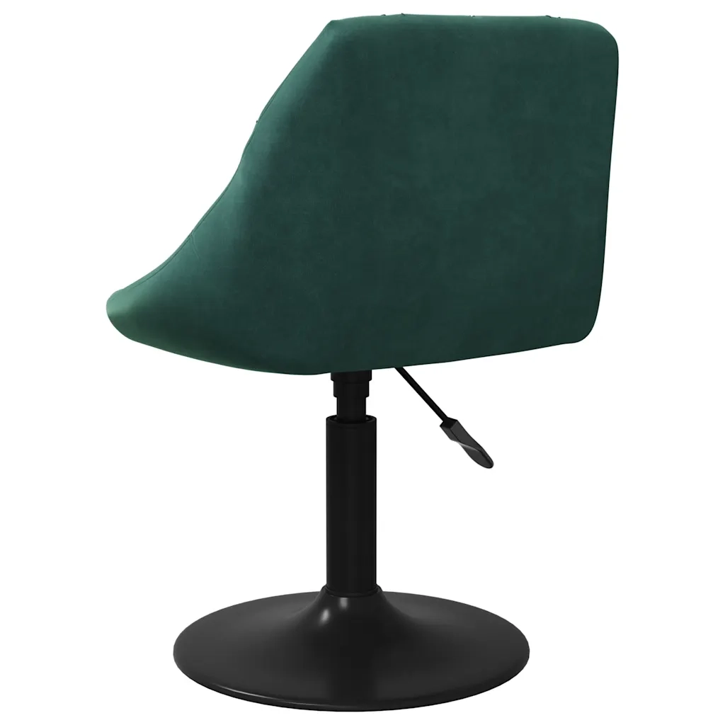 Sedie da Pranzo Girevoli 4 pz Verde Scuro in Velluto 3088794