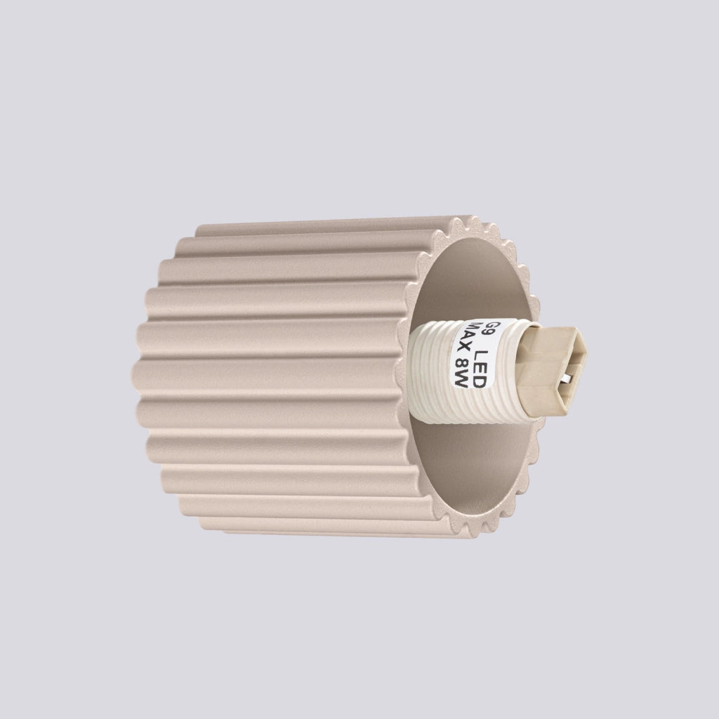 Applique Pure Lume SFERA taupe sfera vetro bianco G9 IP44